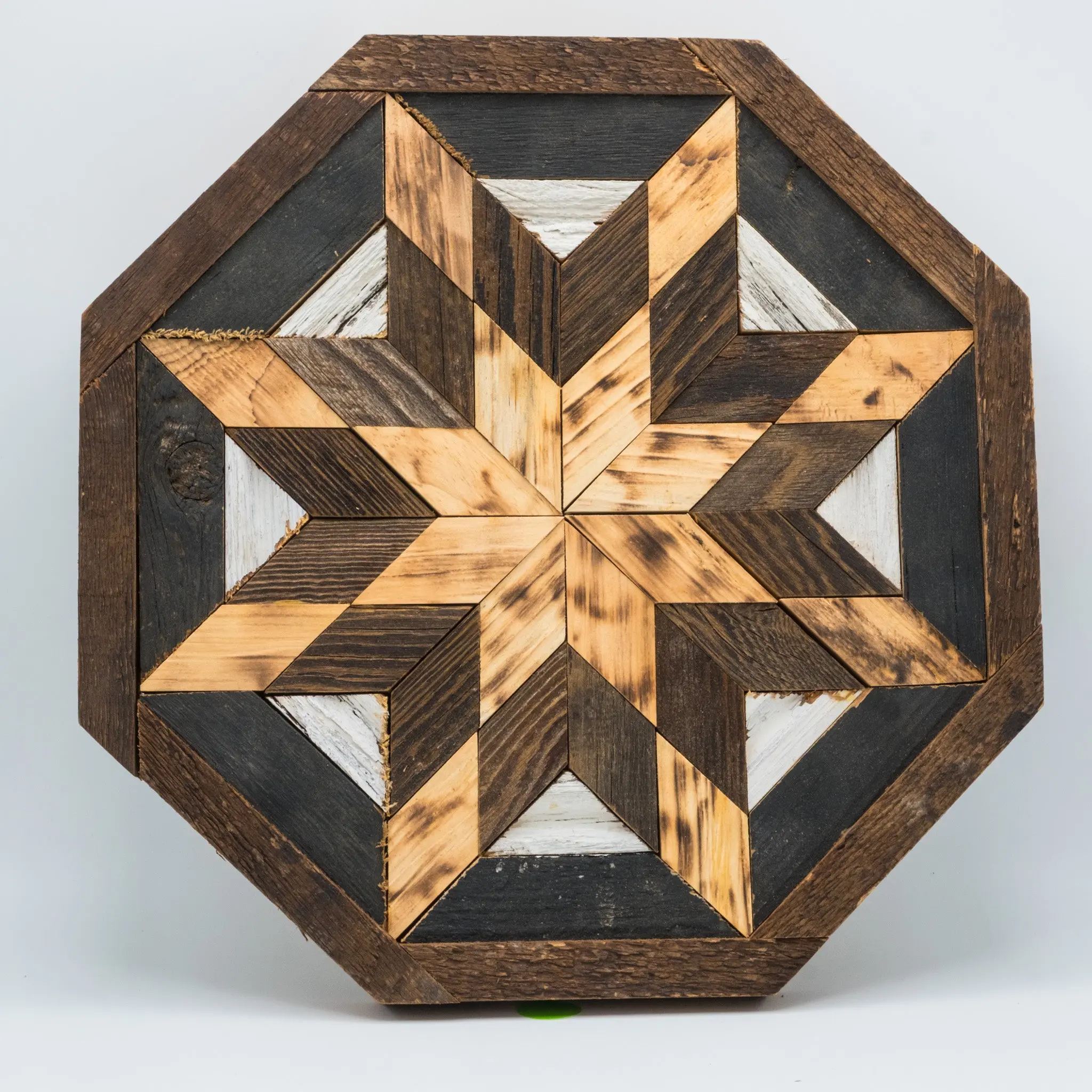 Amish Handmade Barn Quilt Wall Art – Reclaimed Barn Wood – 10.5” x 10.5”