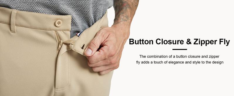 MAELREG Men’s Golf Fleece Pants Warm Windproof Stretch Casual Outdoor Trousers Daily Wear 30"/32"/34"