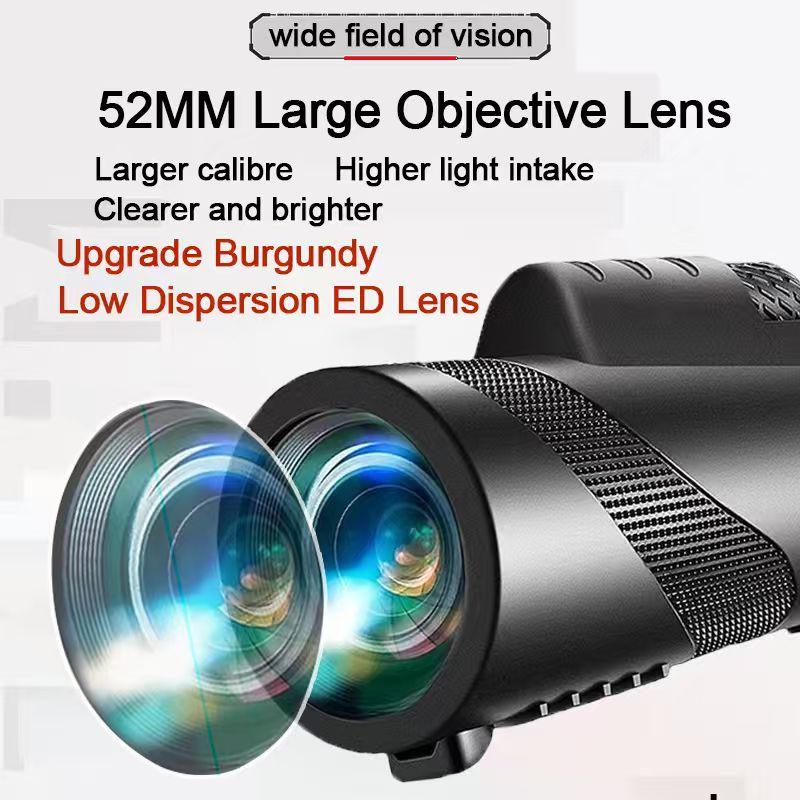 【Black Friday Deals】2025 Latest 80x100 Monocular Telescope for Cell Phone Photos Outdoor Compact Water-Resistant Cold Send Triangle Bracket Distant Views at Your Fingertips Zoom in with your phone to get a full view Compact Sturdy Powerful Telescope