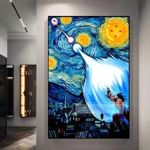 Dragonnn Balllll Decorative Painting Sun Wukong Superr Saiyannn Japanese Anime Wall Art Living Room Wall Art, Anime Wall Art, Room Decor