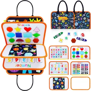 Easter Gift Toddler Busy Board, Montessori Busy Board for Toddlers 3+ Years Old, Sensory Activity Board for Fine Motor Skills, Sensory Board Toys for Toddlers, Educational Preschool Toys for Girls Boys Gift