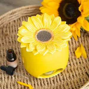 Sunflower Tealight Wax Warmer - High Quality Wax Warmers for Wax Melts, Compatible with illuminatedbymia Gel Wax Melts, Decorative Wax Warmers for Wax Melts