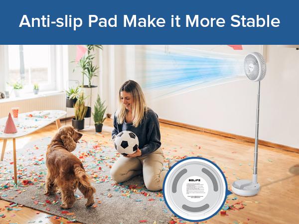 Belife X8 Portable Fan, Cordless Oscillating Fan with Remote, Foldable Telescopic Adjustable Height Fan, USB Rechargeable 7200mAh Battery Operated Camping Fan for Travel Outdoor Home Bedroom Sleeping