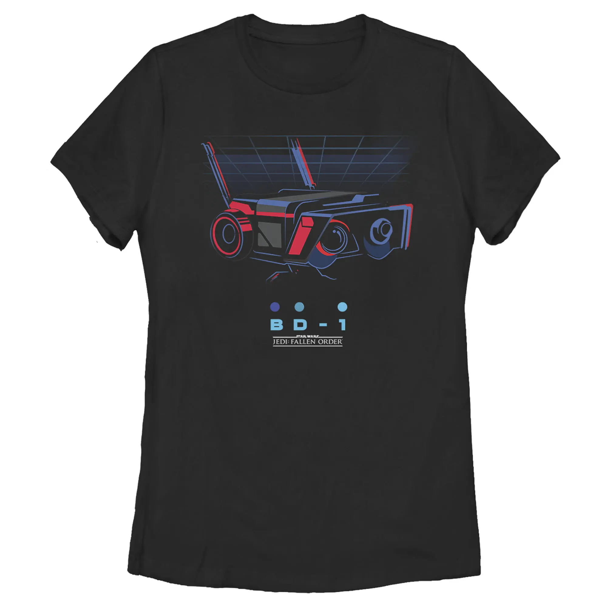 Lady's Fashion Casual Fit Short-Sleeve Star Wars Jedi: Fallen Order Retro BD-1 Droid T-Shirt