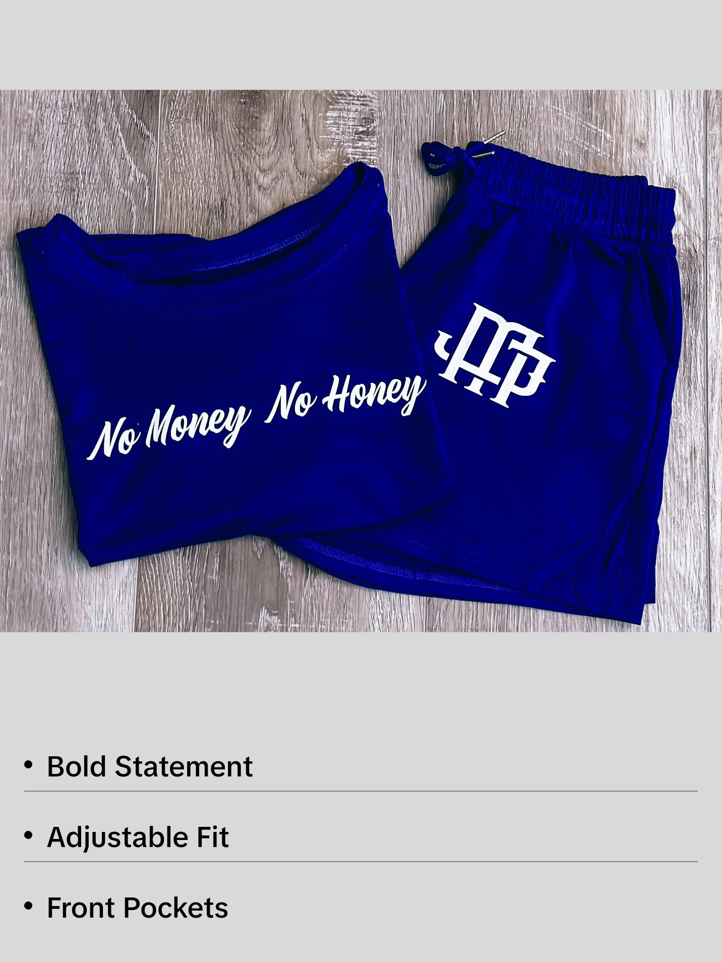 No Money No Honey Crop Top Short Set