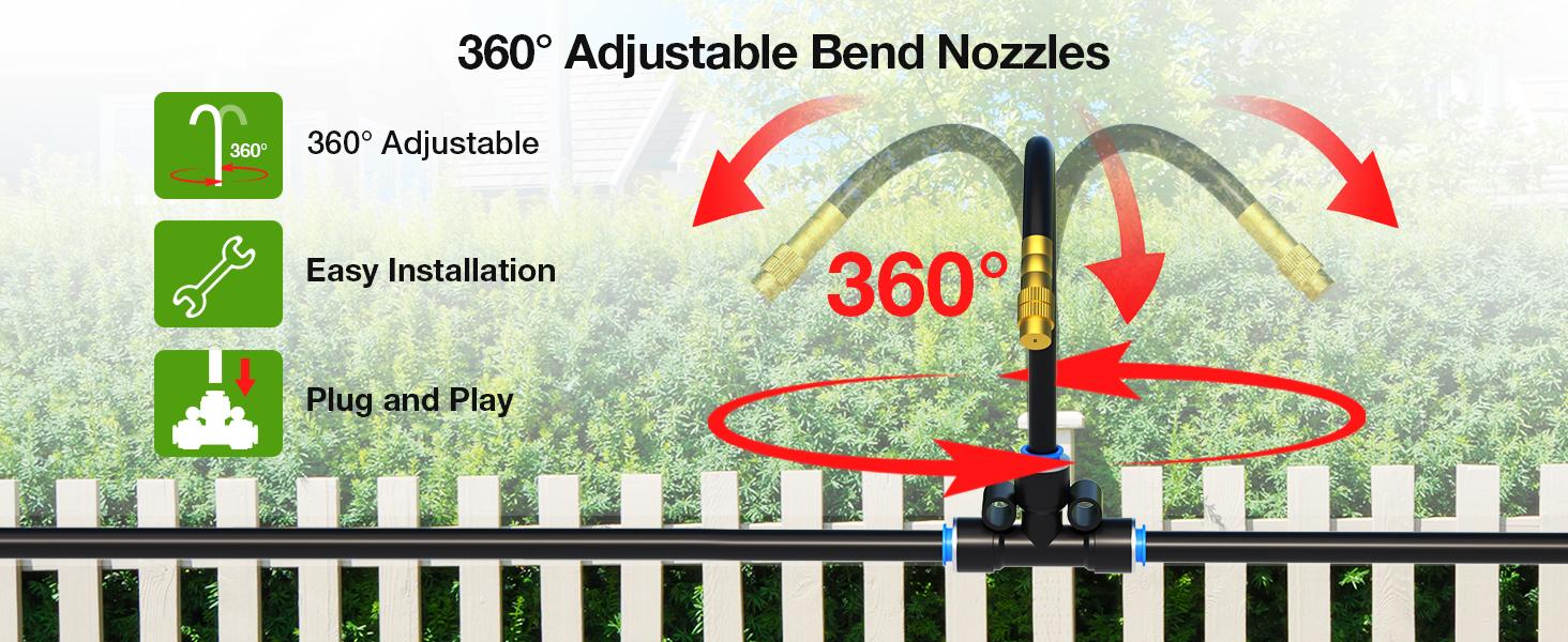 Mixc 50FT/100FT Drip Irrigation System | 12 Adjustable Copper Nozzles | Automatic Watering Kit for Garden, Lawn, Greenhouse, Yard & Potted Plants Mixc 50FT/100FT Drip Irrigation System | 12 Adjustable Copper Nozzles | Automatic Watering Kit for Garden, Lawn, Greenhouse, Yard & Potted Plants