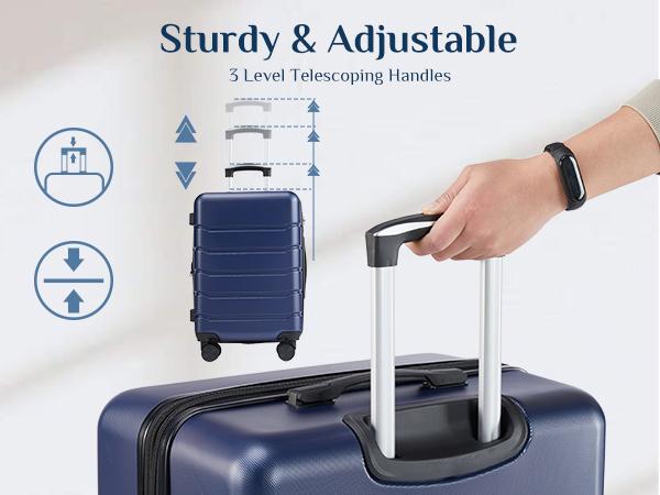HomeSquad Hardside Luggage with Double Spinner Wheels, Lightweight Expandable Carry-On Suitcase, ABS Spinner Suitcase with Built-In TSA Lock HomeSquad Hardside Luggage with Double Spinner Wheels, Lightweight Expandable Carry-On Suitcase, ABS Spinner Suitcase with Built-In TSA Lock