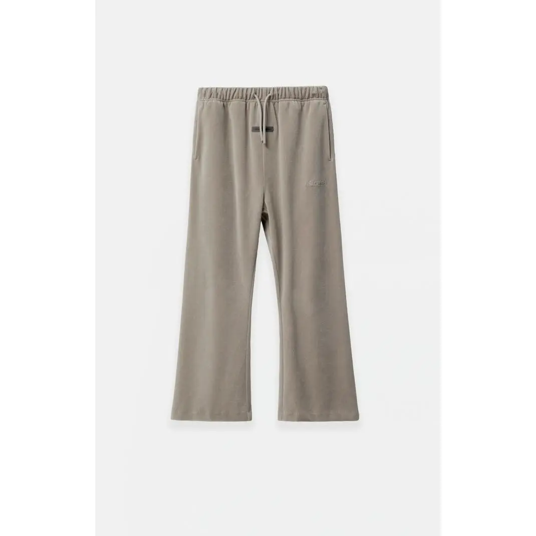 Fear of God ESSENTIALS Men's Kids Smoke Grey Velour Flare Sweatpants