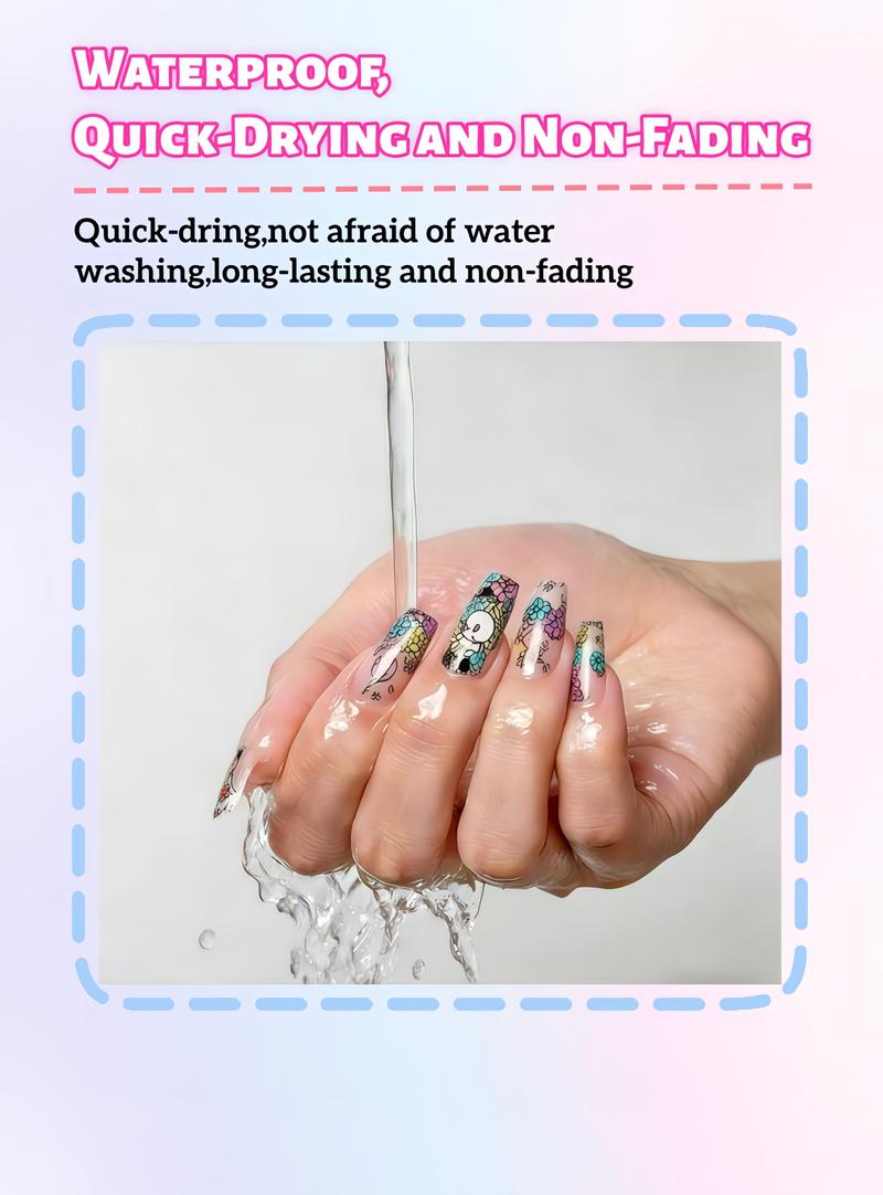 12-Color Nail Art Marker Set: Micro-Tip Waterproof Pens, Lasts 7-14 Days | DIY Salon Gel Nails at Home Kit for Beginners | Valentine‘s Day, Prom, Wedding Gift for Kids, Teens, Adults | with Free Video Tutorial