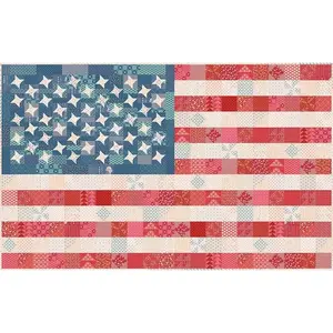 Scrappy Americana Flag Patchwork Quilt Making Guide - by Lori Holt, It's Sew Emma, ISE-294