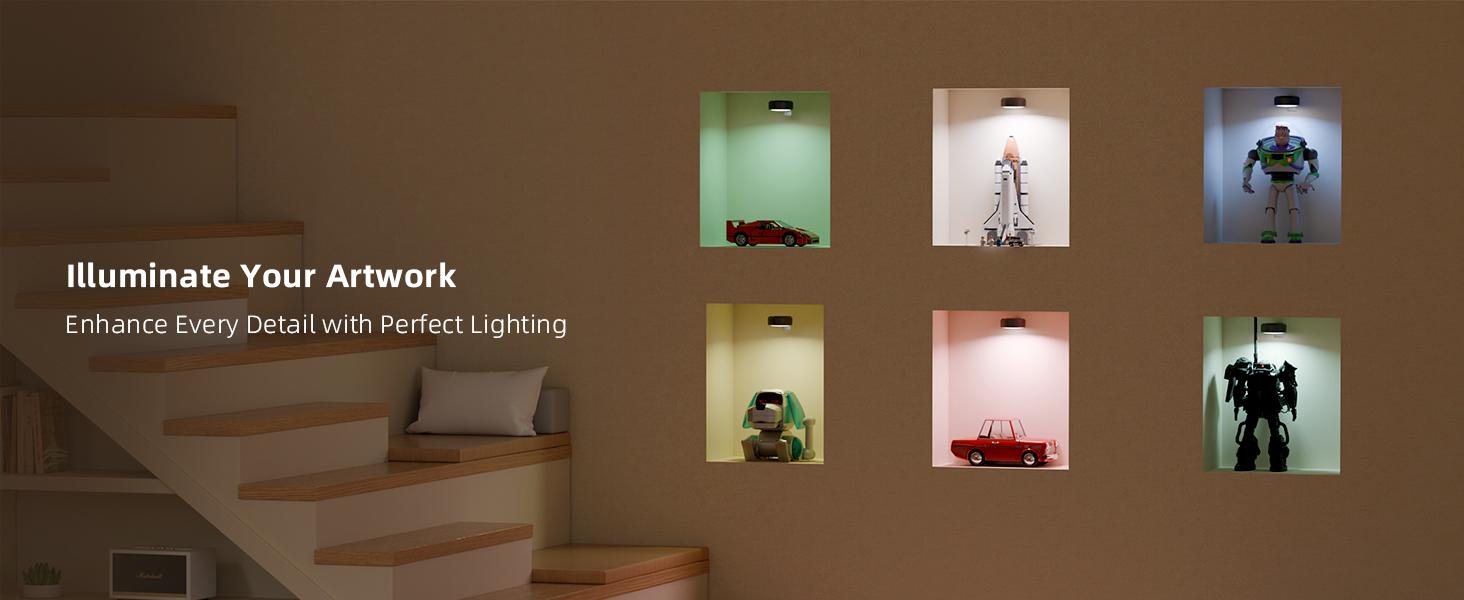 EZVALO Picture Lights for Wall,14 Color(3 Color Temps&12 RGB),2000mAh Rechargeable Battery Magnetic Poster Lights with 2 Color Temps&12 RGB,Remote Dimmable Timer Painting Light,Wall Decor Light for Art Display,Frame EZVALO Picture Lights for Wall,14 Color(3 Color Temps&12 RGB),2000mAh Rechargeable Battery Magnetic Poster Lights with 2 Color Temps&12 RGB,Remote Dimmable Timer Painting Light,Wall Decor Light for Art Display,Frame
