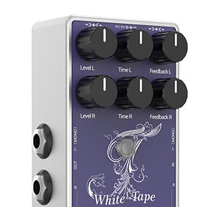 Donner Tape Delay Pedal,Stereo Delay Pedals for Electric Guitar,Analog Delay Pedal with Echo Effect, White Tape Guitar Pedal,True Bypass