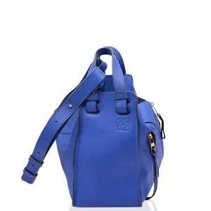 Pre-owned Loewe Leather tote bags Small Hammock Calfskin Blue (jj011926c7)