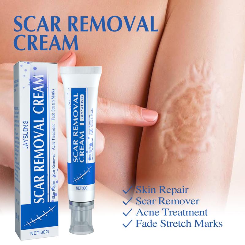Scar Removal Cream - 30g Lightens Scars Smooths and Tightens Skin Repairing Cream for Acne Treatment and Fake Stretch Marks Facial,scar removal cream,scar gel,fades scar,portable night,pairacnecream