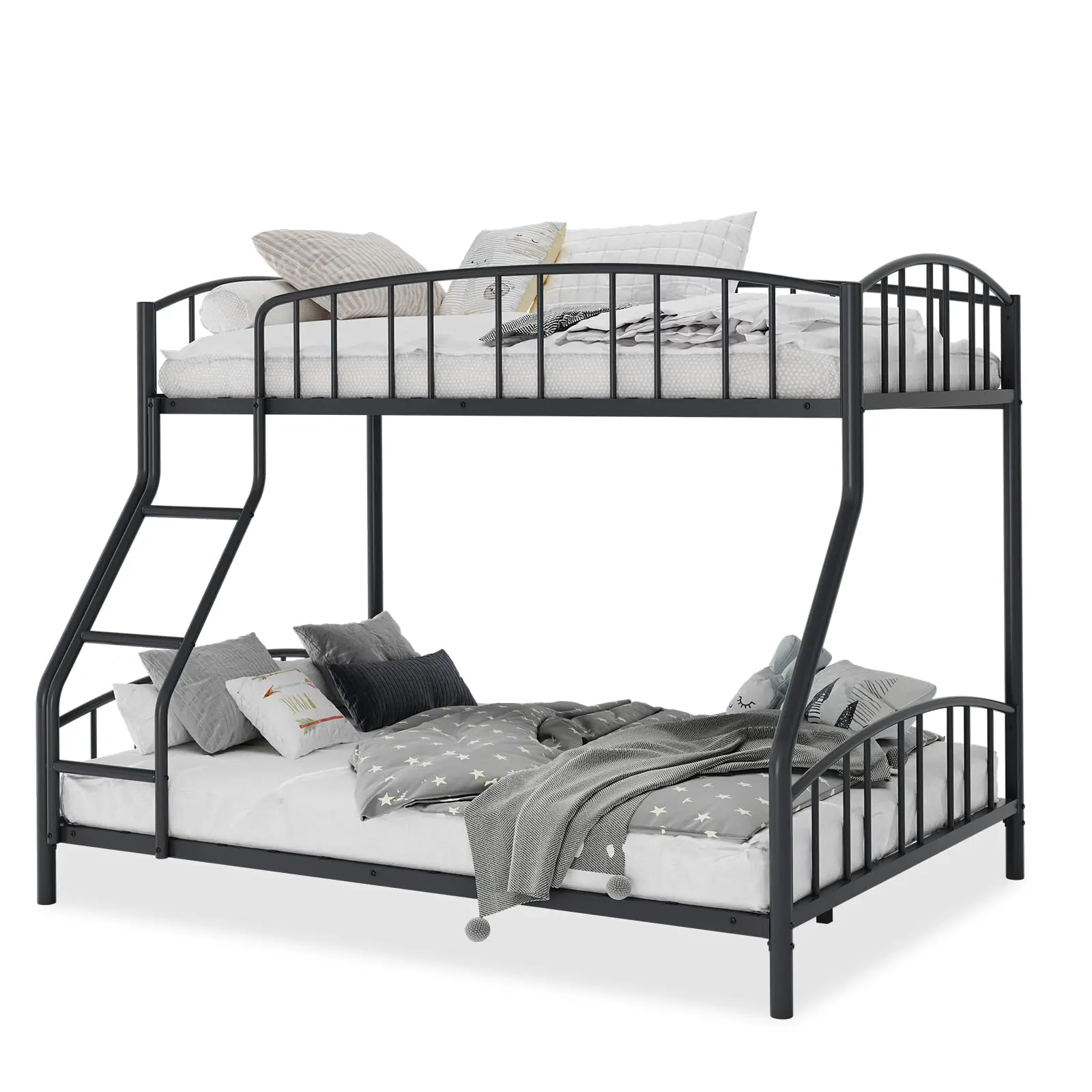 Garvee Twin Over Full Bunk Bed with Ladder and Guardrail, Designed for Comfort and Safety for Both Adults and Youth, Ideal for Space-Saving and Versatile Sleeping Arrangements