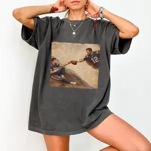 Comfort Colors Funny New England QB TShirt, Brady and Maye Inspired Football Tee, Vintage Gameday Graphic Tee, Retro 90s Style, Unisex Fan Gift