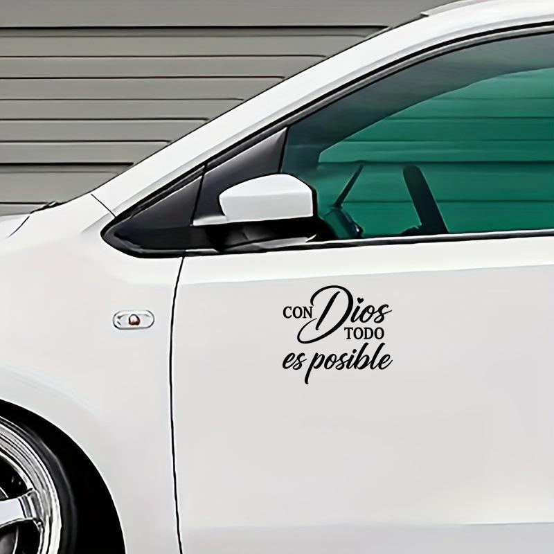 Con Dios Todo Es Posible Spanish Inspirational Faith Decal Cute Durable Vinyl Sticker | Perfect for Cars Windows Bumpers Trucks Motorcycles, Water Bottles, Laptops & Smooth Surfaces | Religious Motivational Decor, Multiple Colors Available,Summervibes
