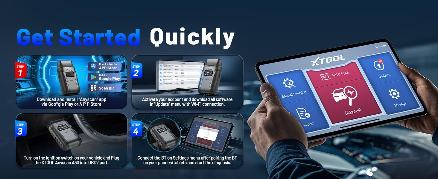 XTOOL A30M 2.0 Professional OBD2 Scanner | Full System Diagnostics + 26+ Service Resets + Bi-directional Control | 128 Car Brands & Lifetime Free Updates XTOOL A30M 2.0 Professional OBD2 Scanner | Full System Diagnostics + 26+ Service Resets + Bi-directional Control | 128 Car Brands & Lifetime Free Updates