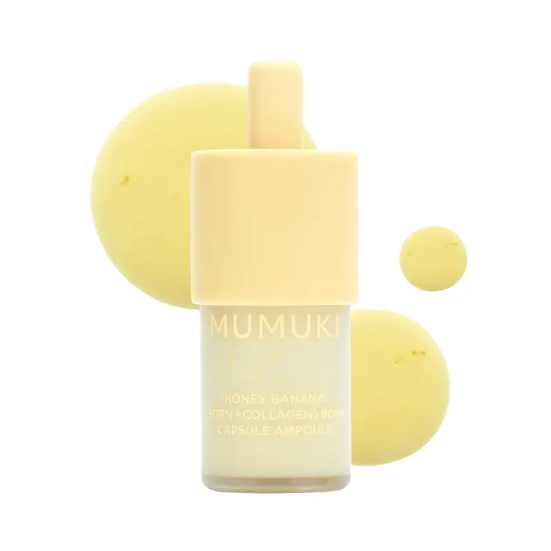 [MUMUKI] Honey Banana BDRN Capsule Ampoule Serum - 30ml Korean Skincare, Fragrance-Free, Banana-Derived Plant PDRN & Honey Extract, Anti-Aging, Brightening, 3-Step Care, Daily Care, Firming, Plumping, Hydrating, Dewy Skin, Sensitive-Safe Dropper