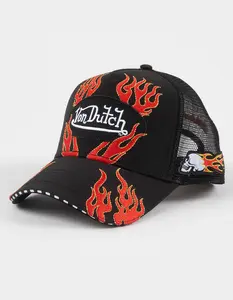 VON DUTCH  Mens Flashfire Trucker Hat, Black  &  Multicolor