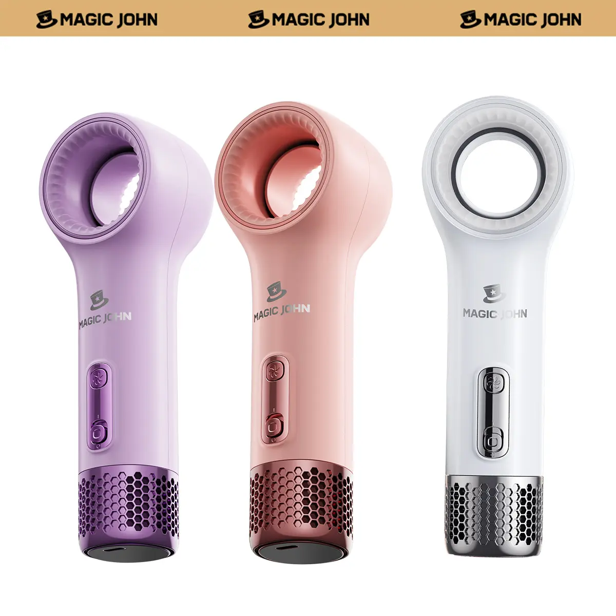 MAGIC JOHN Handheld Bladeless Fan — High-Speed Turbine Portable Fan | Fast Charging Support | Multi-Level Adjustable Airflow | Smart Digital Display | Ideal for Outdoors, Travel, and Commuting,back to school,back to school haul