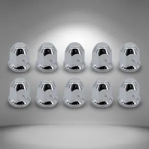 TORQUE 6 Pack Luxury 10 PCS of 33mm Screw-on Lug Nut Covers for Semi Trucks