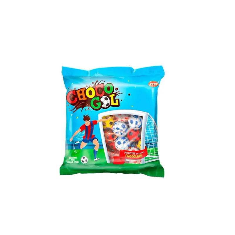 3 bags of CHOCO GOL  pelotitas de fútbol sabor chocolate 40 units C/u