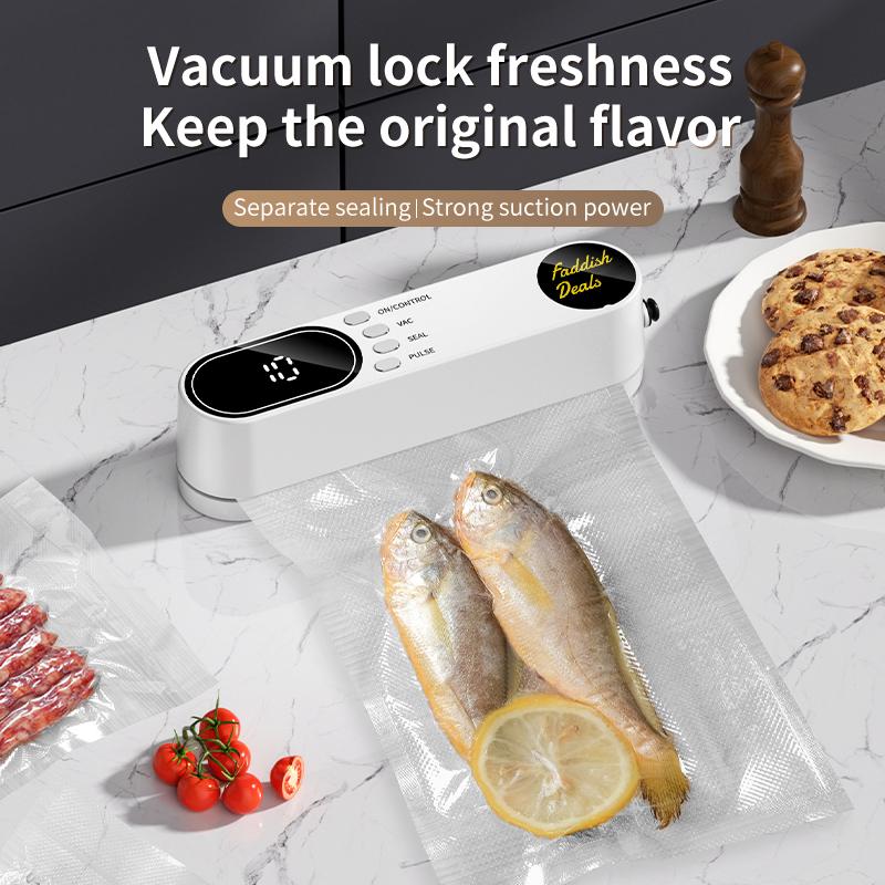 FaddishDeal Wireless Vacuum Sealer 5v 3-speed Durable Smart Multi-Function Food Sealing Storage Device，Air inflation Air Pump Mini Portable Handheld Plastic Sealer for Food Preservation and Storage Excellent Gifts for Christmas and New Year