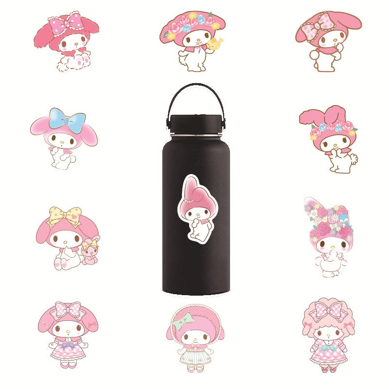 40PCS Sanrio My Melody Stickers Cartoon Melody Rabbit Stickers for Notebook Laptop Suitcase Waterproof Decal Kid Toy Sticker