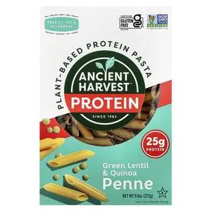 Ancient Harvest Plant-Based Protein Pasta, Green Lentil & Quinoa Penne, 9.6 oz (272 g)