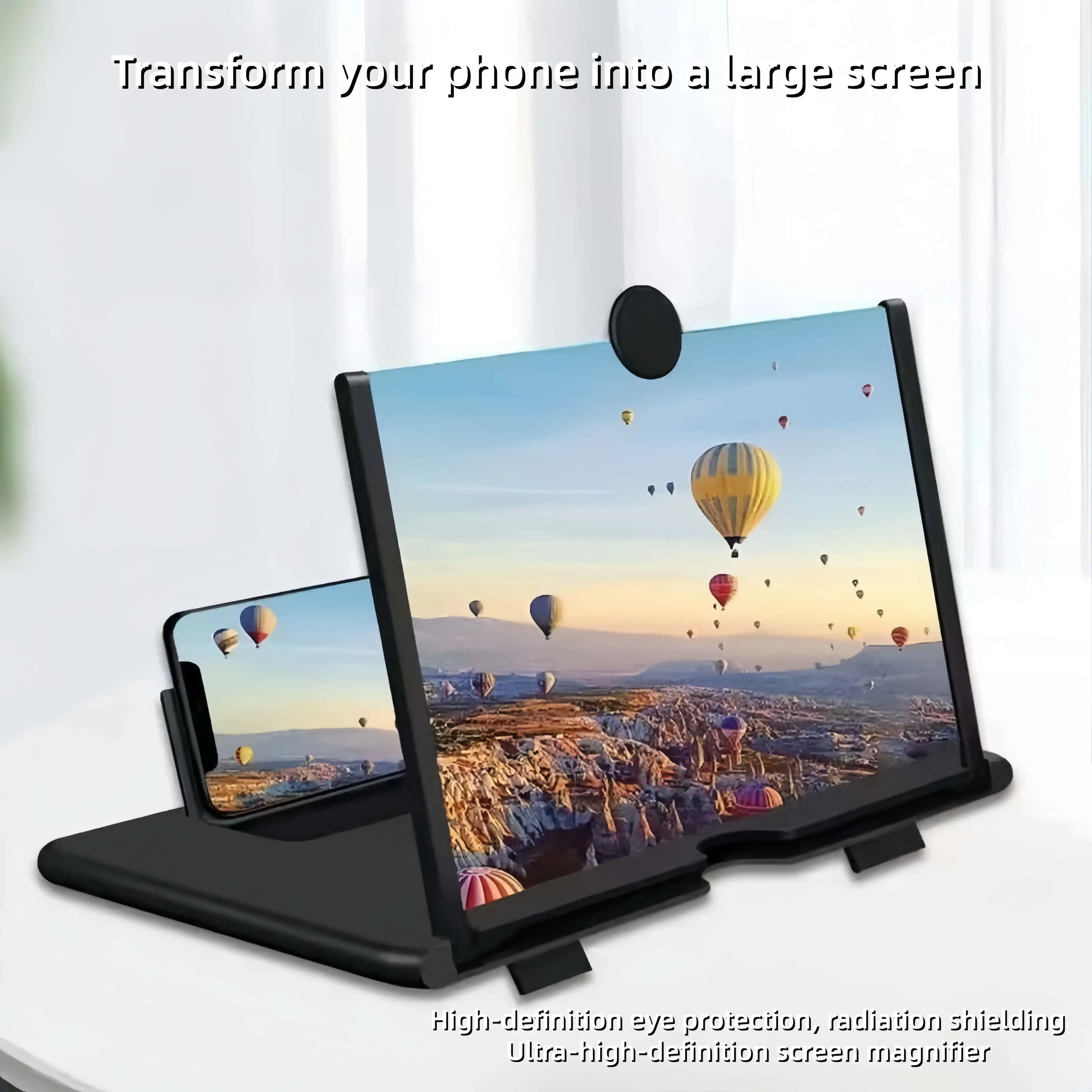 Mobile Phone Magnifier - Ultra-HD Screen Magnifier for Easy TV Viewing Orientation for Landscapes Use Eye Protection Full-Screen Mobile Phone Magnification-10" Stand Cellphone