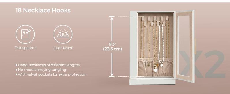 SONGMICS Jewelry Box 360° Rotating, Jewelry Storage Case with 5 Drawers,Glass Window, Spacious, Open Design, Great Gift SONGMICS Jewelry Box 360° Rotating, Jewelry Storage Case with 5 Drawers,Glass Window, Spacious, Open Design, Great Gift