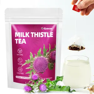 Gudcoix Milk Thistle Tea | Herbal Liver Support & Daily Detox, Natural Vegan GMO Free, 20 Tea Bags for Wellness