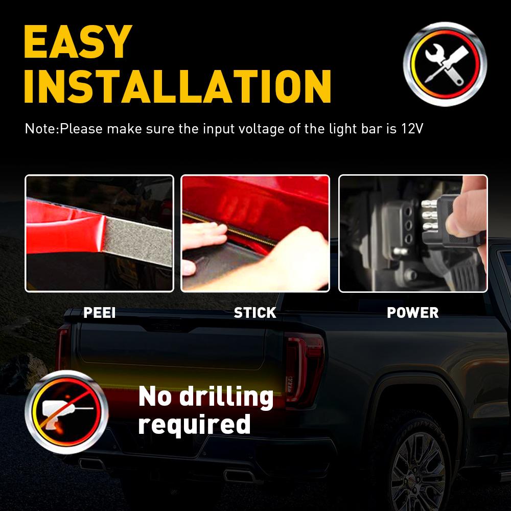 60" LED Strip Tailgate Light Bar Reverse Brake Signal For Chevy Ford Dodge Truck 60" LED Strip Tailgate Light Bar Reverse Brake Signal For Chevy Ford Dodge Truck