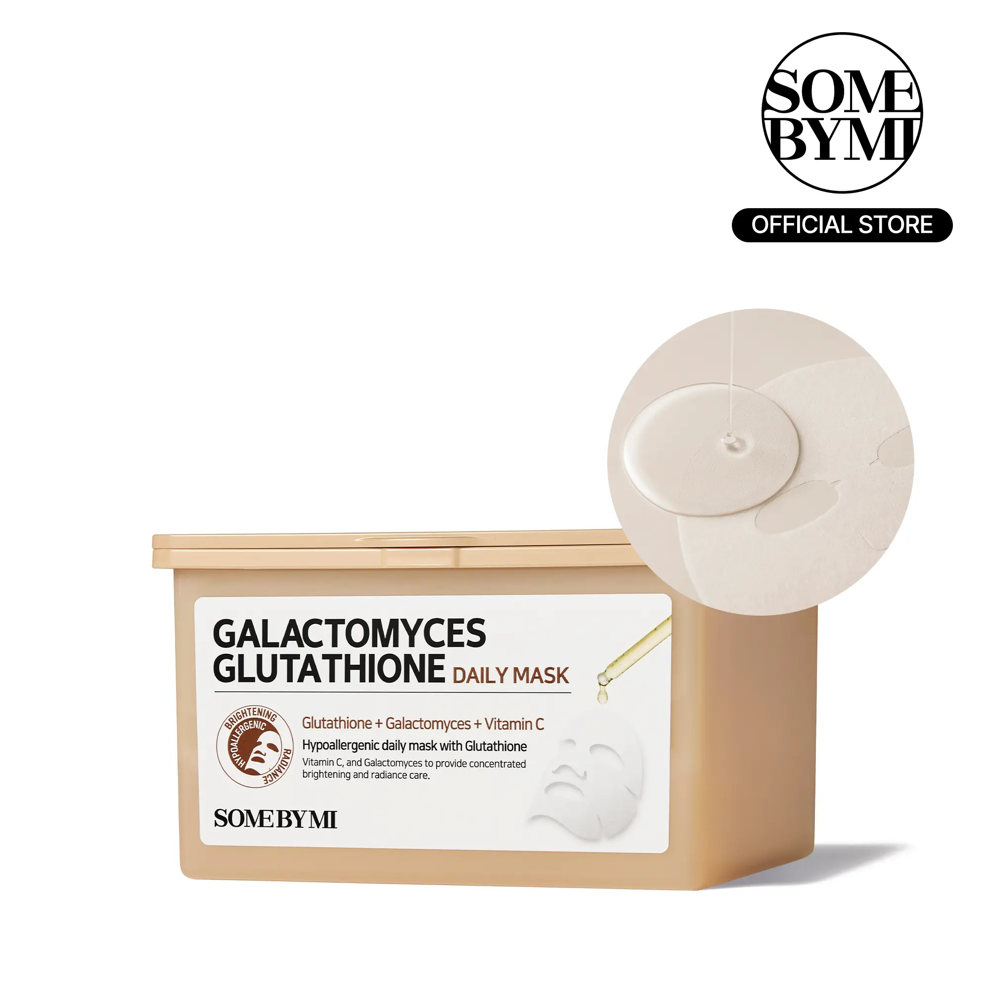 Galactomyces Glutathione Daily Mask [30 Sheets] - Korean Skincare - Vegan Vitamin C Face Sheet Mask for Brightening & Hydrating Glass Skin