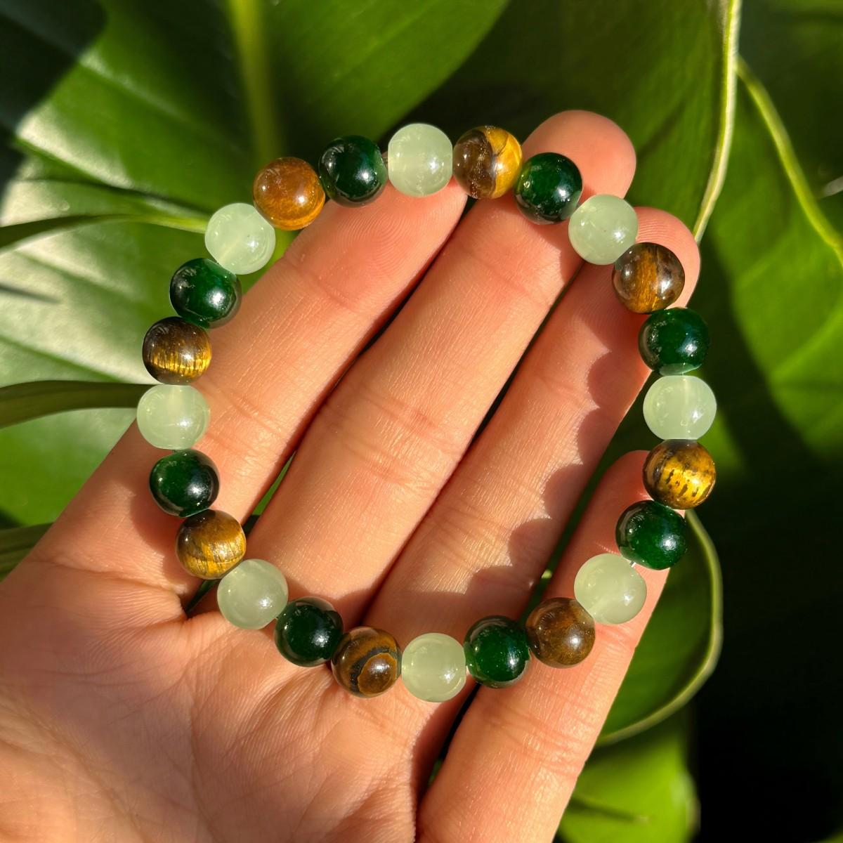 Money Bracelet With Green Aventurine Stone Tiger Eye Stone - Lucky Bracelet - Attracting Wealth, Abundance, And Prosperity SpringStatements
