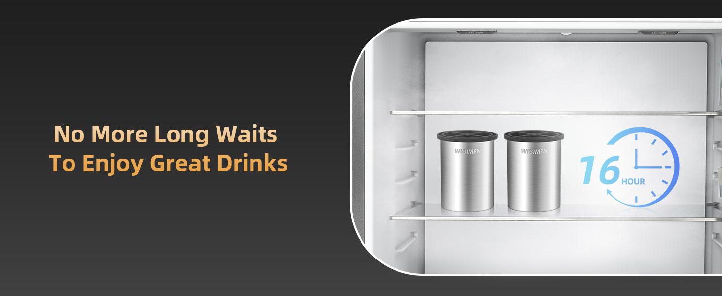 WIBIMEN 2 Pack Clear Ice Makers  With Ice Tong & Storage Box – Bar Quality at Home