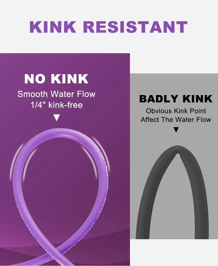 15M/50FT High Pressure Washer Hose Anti-Kink, Blue/Purple 4400 PSI Flexible Kink Resistant Power Washer Hose Replacement, 1/4" Quick Connect Pressure Hose Extension, Compatible with M22 Fittings