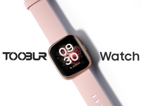 TOOBUR Smart Watch for Women Man, Fitness Tracker with Answer/Make Calls, Sports Watch with Sleep Monitor/100 Sports Models/IP68 Waterproof Pedometer, Smartwatch Compatible Android iOS