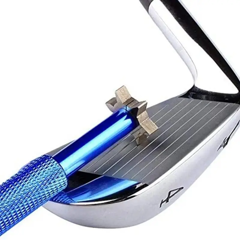 Golf Club Groove Sharpener with 6-Corner Cleaning Head, Re-Grooving Tool and Cleaner for All Irons, Pitching, Sand, Lob and Approach Wedges, and Utility Clubs, Valentine's Day Gift Golf Accessory, Golf Equipment