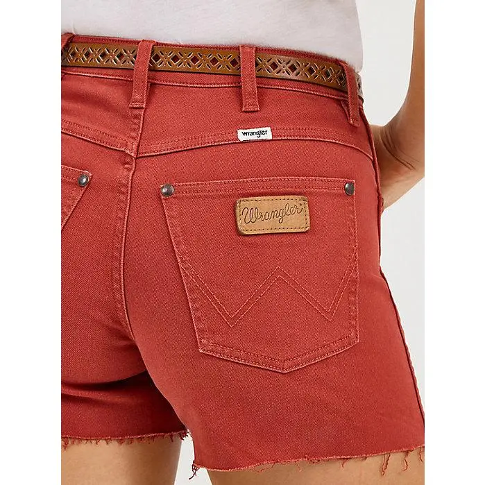 Wrangler Rouge Cowboy Shorts, Style, Bottom, Colorful, Piece, Pocket, Cowboy Cut, Western Clothes, Retro Style, Stretch Denim Shorts, Elastane, Cut Off Shorts