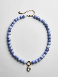 Janette Beaded Ring Necklace - Sodalite
