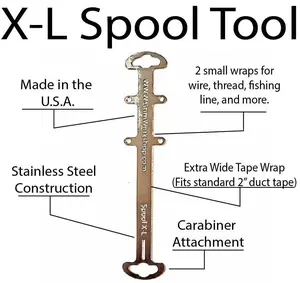 Extra Large Spool Tool:  Tape and Paracord Spool Tool