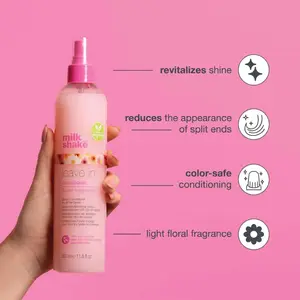 milk_shake Leave-In Conditioner Detangler Spray for Natural Hair - Leave In Conditioner for Curly Hair or Straight Hair - Protects and Hydrates Color Treated and Dry Hair - Flower Fragrance