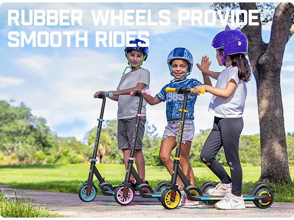 FanttikRide C9 Apex Kids Electric Scooter, Bluetooth Music Speaker, Colorful Light for Kids 8-12, 3.9-5.2 ft, 132 lbs, 5 Miles Range, Up to 40 min Ride Time, 5/8/10 MPH, 3 Adjustable Heights