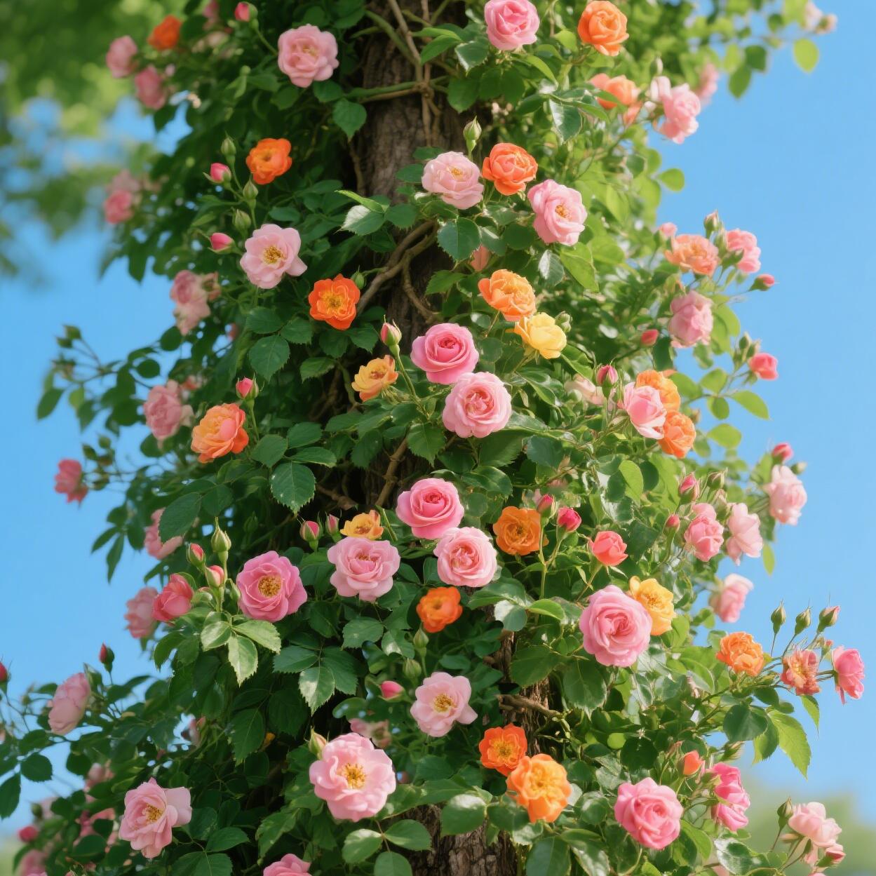 200 Pcs Climbing Rose  Seeds for Planting Outdoor-Perennial Rare Rose Flowers Plant for Your Grarden Home