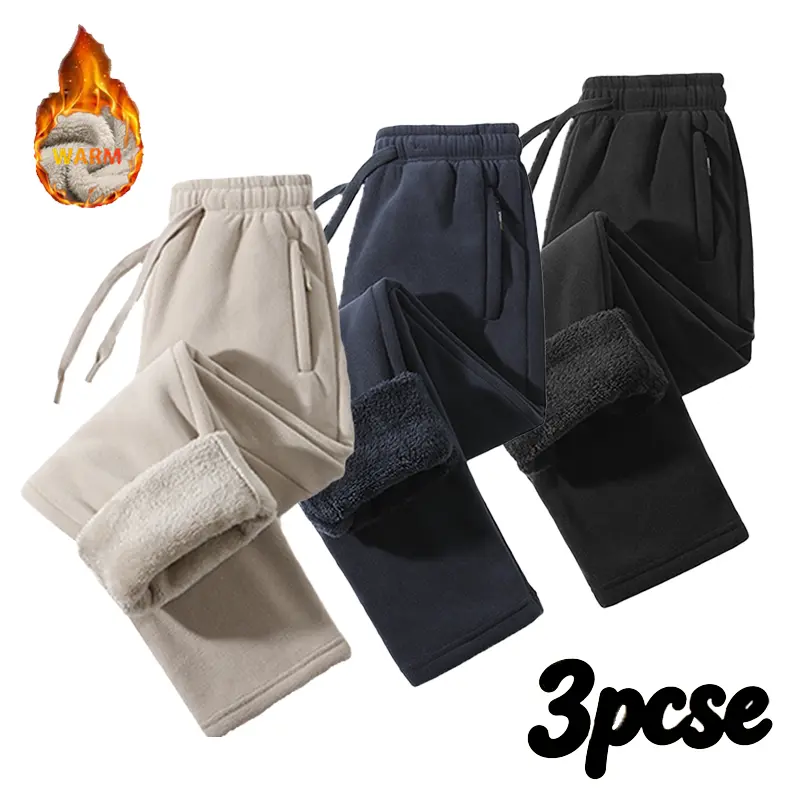 Men's Baggy Ankle-Length Polyester Fleece-Lined Joggers - Athletic, Chill, Elastic, Non-Transparent Warm-Up Pants, Loose-Fit, Flatlock Seams, Side Zippered Pockets, Ideal for Lounging, Morning Runs, Baggy Sweatpants, Men's Baggy Sweatpants