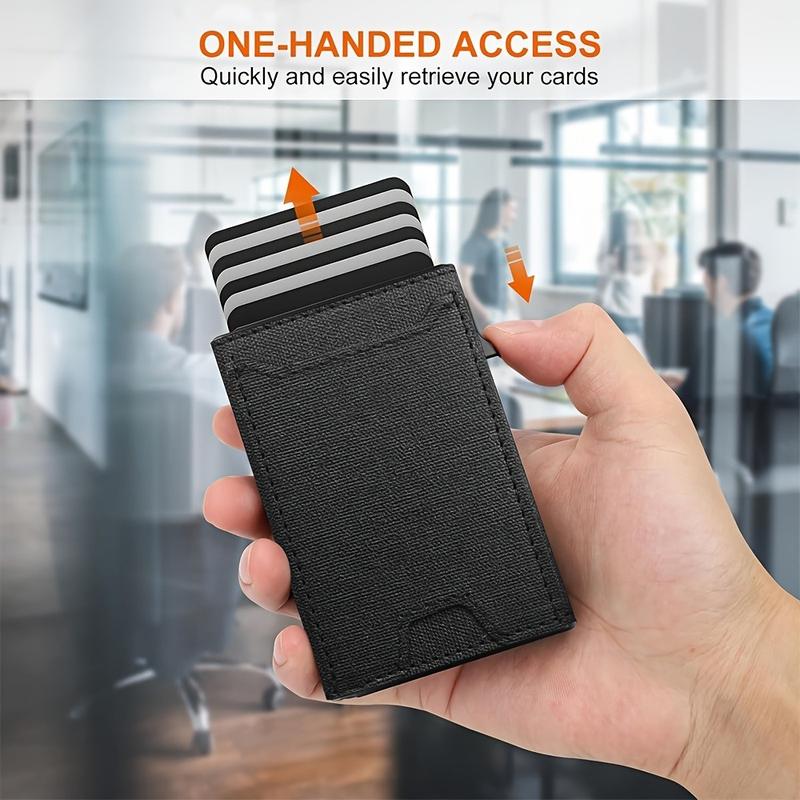 2025 New Men's Business Wallet with Multi-card Slots Magnetic Enclosure RFID Blocking Travel Card Holder Secure Card Pack