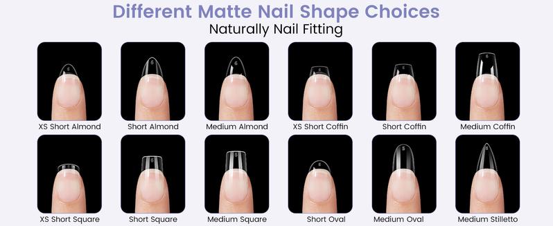 Almond Nail Tips 240Pcs, Small Soft Gel Fake Nails with 12 Sizes, Full Cover Clear Press On Nails for Girls, DIY Nail Extension at Home or Salon