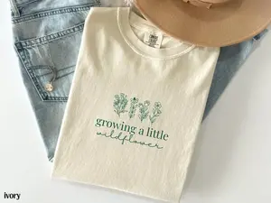 Comfort Colors Cute Pregnancy T-shirt, Growing a Little Wildflower, Baby Bump T-Shirt, Pregnancy Announcement TShirt, Maternity Mom to Be Tee